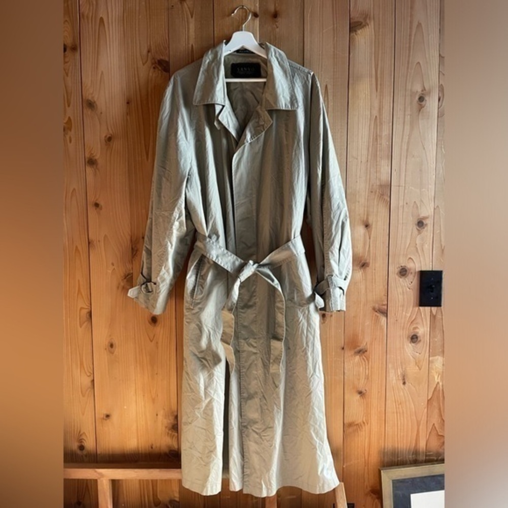 Vintage Sanyo Cotton Belted Trench Coat 40R